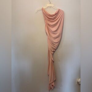 Norma Kamali One Shoulder Blush Dress